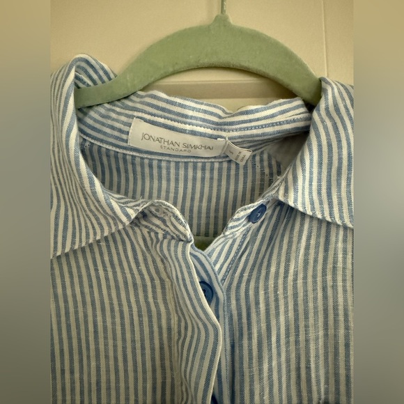 Jonathan Simkhai Crissy Striped Linen Shirting Dress size small - Picture 4 of 6